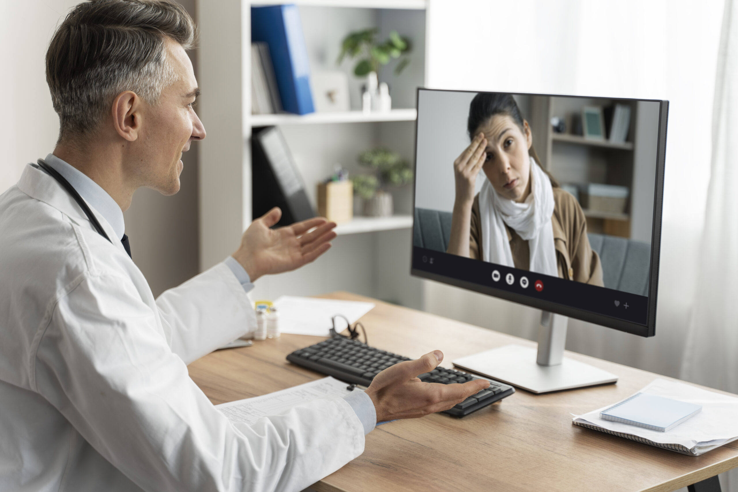 Medical virtual assistants improve patient experience as doctors connect with patients online through telehealth.